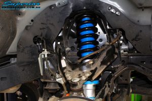 Front right inside guard view of the fitted Superior Nitro Gas 2" Strut + King Coil Spring