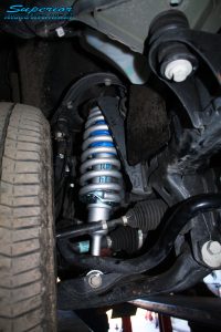Front right inside shot of the fitted 2" Inch Superior Nitro Gas Strut with King Coil Spring