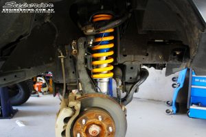 Front right inside view of the fitted Nitro Gas Front Strut + King Coil Spring