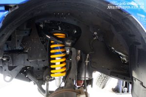 Front left inside view of the fitted Nitro Gas Front Strut + Coil Springs