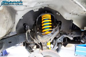 Right front inside view of the fitted Bilstein 45mm Front Strut with King Coil Spring