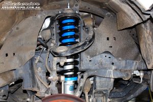 Front right inside guard view of the fitted Superior Nitro Gas 2" Strut with Coil Spring