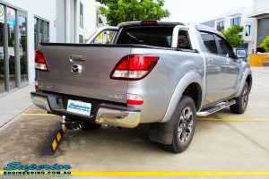 Rear right view of a Mazda BT50 Dual Cab in Silver before fitment of a Superior Nitro Gas 2" Inch Lift Kit with King Coil Springs