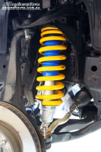 Right front inside view of the fitted Superior Nitro Gas Strut with King Coil Spring
