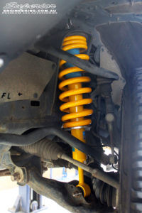 Right front inside view of the fitted 2" Inch Front Strut with Coil Spring